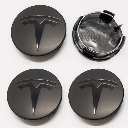 4 pcs Cache Moyeu pour Tesla Model 3 2020-2024 56mm Capuchon Central Modification Enjoliveur Centre de Jante Capuchons Plastique ABS Cache-Moyeu,C