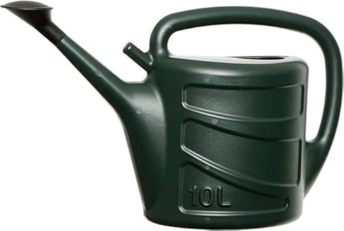 SOTL™ Gießkanne in Grün, 10 l, leichte Gießkanne für den Garten, Gießkanne drinnen und draußen, mit abnehmbarem Sprinkler-Rosenkopf, Grün (10 Liter)