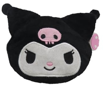 CYP Brands - Hello Kitty, Sanrio, Geldbörse, Tasche, 3D-Figur, Plüsch, Weiß, offizielles Produkt, Schwarz, Sanrio Hello Kitty Kuromi Geldbörse