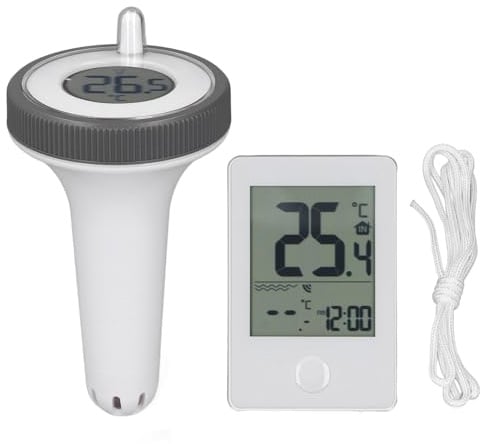 Digitales Pool-Thermometer, Kabellos, Schwimmendes Thermometer, LCD-Display, 0, 1 ℃ Genauigkeit, Wasserdichter Temperaturmesser-Monitor