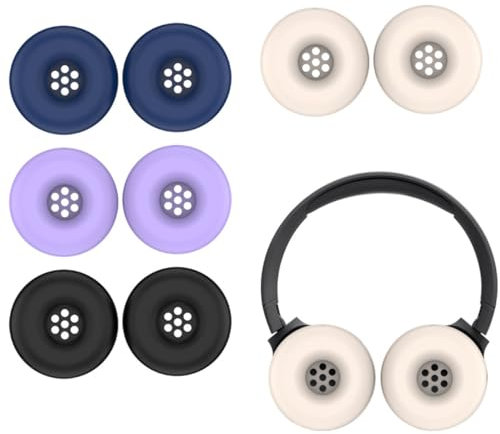 1 par de fundas protectoras de silicona para auriculares JBL Tune 520BT de repuesto, resistentes al desgaste, lavables, accesorios para JBL Tune 520BT (blanco)