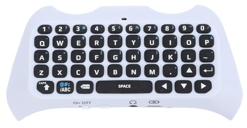 Garsent Wireless Game Controller Keyboard, Small Bluetooth Gamepad Chatpad, Built in Speaker, Portable Console Game Voice Keypad for Messaging Gaming Live Chat, 3.5mm Sound Jack