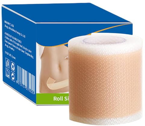 Gkumgwo Feuilles de cicatrices en silicone – 4,9 x 48,3 cm – Silicone souple réutilisable, bande de cicatrice en silicone pour césarienne, chéloïde, brûlure, chirurgie