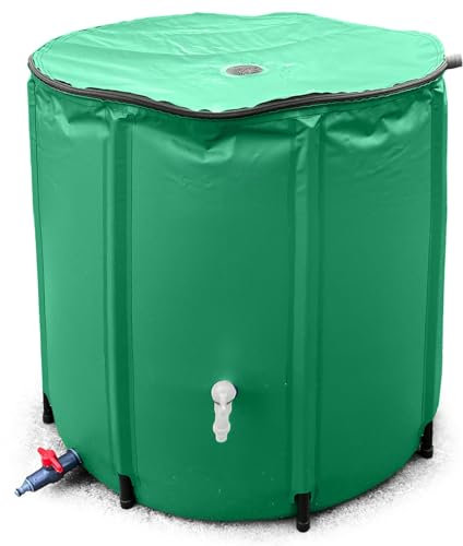 RAMROXX 750L Regenwassertonne Regentonne Wassertank faltbar mit Ablasshahn 98x100cm