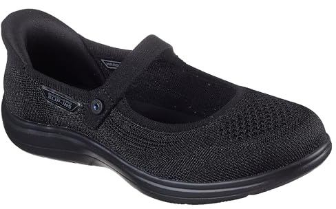 Skechers Women's Mary Jane Flat, Black/Black, 5.5 UK