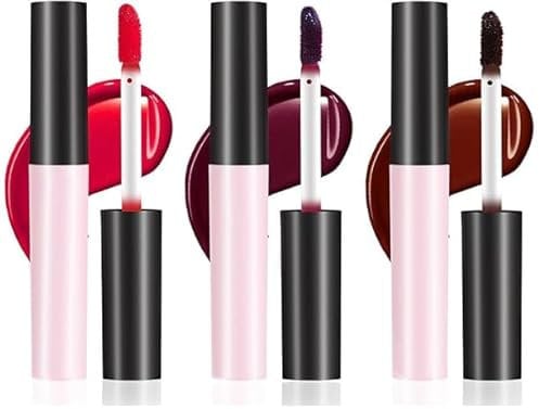 3 PCS Lip Stain Peel Off,Lip Tint Peel Off,Waterproof Peel Off Lip Liner,Peel Off Liquid Lipstick,Long-Lasting,Anti-Fading,Non-Stick Cup,Lipstick for Ladies and Girls (3 Colors)