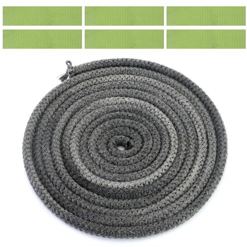 4M Cinta Aislante Termica, Junta Puerta Chimenea, Juntas para Chimeneas, Cuerda para Puerta Chimenea, Tira de Sellado Resistente al Calor para Estufa de Leña, Puerta Chimeneas, Tubo de Humo（10mm)