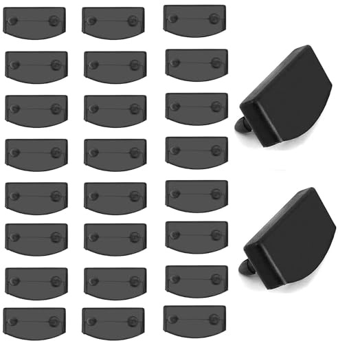 Yrlehoo 24 pcs Lattenrost Halterungen, Seitenhalterungen Kunststoff-Bettlattenhalter-Sets für Betten Verbindungszubehör Bett Rahmen Kappen Ersatzteile, schwarz (einseitig 54 mm x 9 mm innen)