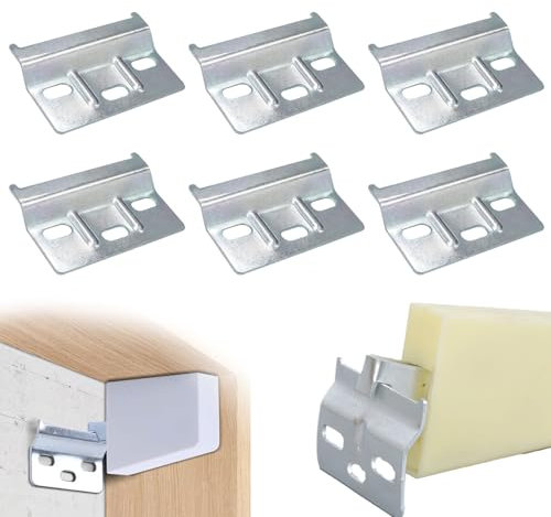 6er-Pack SchrankaufhäNger,SchrankaufhäNgeschiene,HäNgeschrank Halterung,Verzinkt HäNgeschrank Befestigung,64 Mm,AufhäNgeschiene KöNnen In KüChe,Schlafzimmer,Badezimmer Usw.Verwendet Werden.