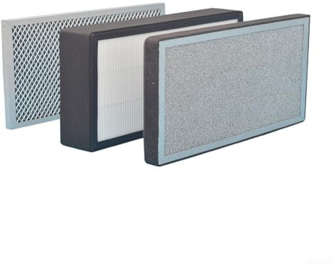 High Efficiency 3 Layer Air Purification Filter Box with Integrated HEPA and Carbon Filters (100mm)