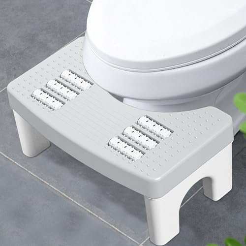 Bcuuozeeing Toilettenhocker für Erwachsene und Kinder - Tragbarer Anti-Rutsch WC Hocker für die Toilette