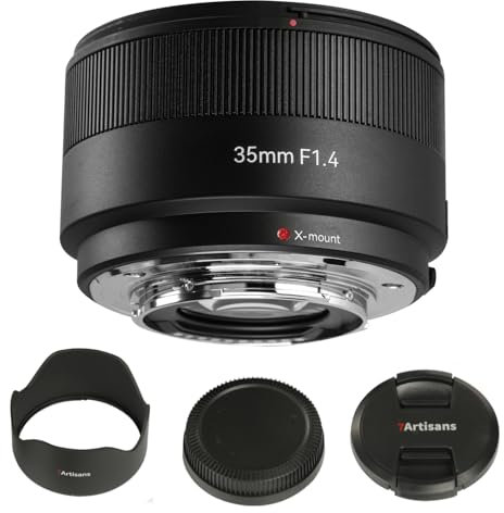 7artisans AF 35mm F1.4 Obiettivo Autofocus con attacco APS-C per fotocamere Fuji X mount X-A1 X-A10 X-M1 X-T1 X-T10 X-T100 X-PR01 X-E1 X-E2S XS20 e altro. (Nero)