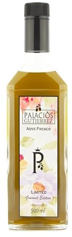Aceite de Oliva Virgen Extra Gourmet, Botella de Cristal Exclusiva de 500ml AOVE Palacios Gutiérrez