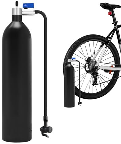 Tubeless Inflator 1.2 Liters | Tire Booster Bottle,Vacuum Tire Air Storage Tank,Easy to Use, Portable for Mountain Road Bicycles Men