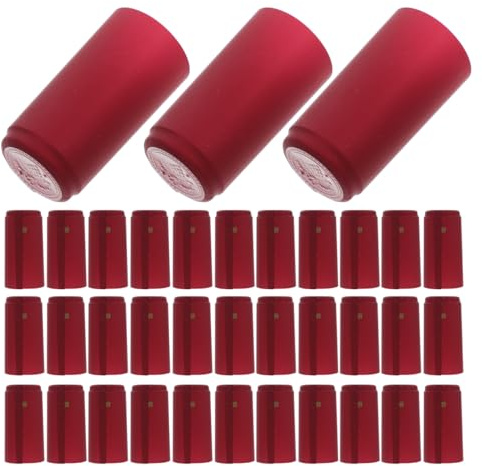 ABOOFAN Film De Scellement De Bouteille De Vin 100 Capsules PVC De Rétrécissement Thermique Enveloppe De Capuchon Rétractable pour Bouchon À Vin Décoration Et Protection pour Cuisine Et Maison