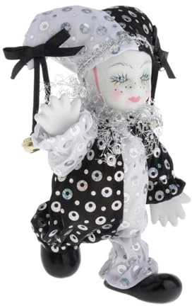 Obotsnoi Handcrafts Porzellan-Clown-Figur mit antikem Design, aufwändigen Details und lustigem Gesichtsausdruck, Heimdekoration, Clown, Heimdekoration