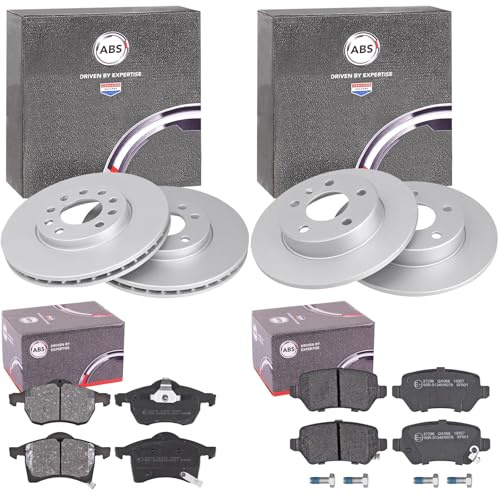 ABS Bremsscheiben + Beläge vorne + hinten | 16953 + 37076 + 16955 + 37296 passend für Astra H + B