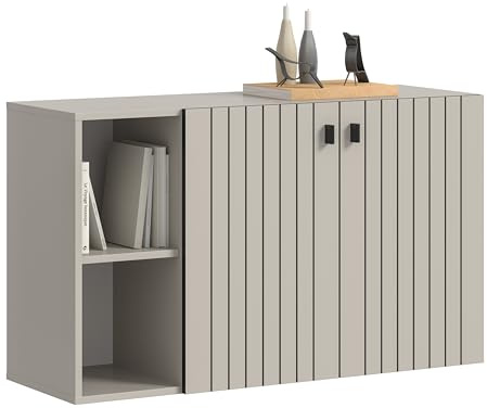 xonox.home – Schuhschrank Station 106x63x37 cm in Kaschmir Nachbildung – Kompakte Schuhkommode mit viel Ablagefläche für Schuhe – praktisch & funktional