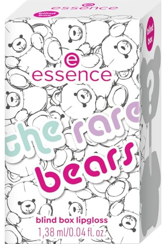 essence the rare bears blind box lipgloss, Transparent, mit Ölen, natürlich, glänzend, schimmernd, vegan, ohne Parabene, ohne Mikroplastikpartikel, Nanopartikel frei, 1er Pack (1.38ml)