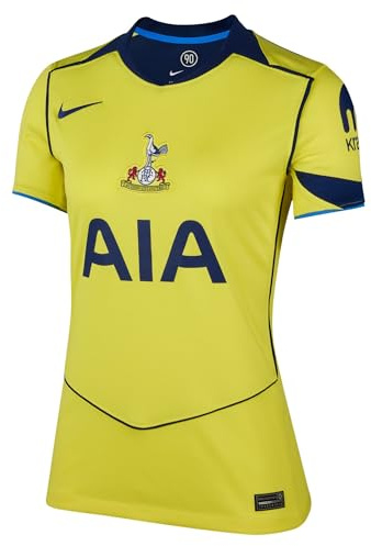 Tottenham Hotspur 2025/26 Stadium Third Nike Dri-Fit Total 90 Replika-Fußballtrikot Für Damen, Dynamic Yellow/Blue Void/Blue Void, HM3246-741, L