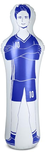efuturetime 160cm Fußball Dummy Aufblasbar PVC Trainingspuppe Blau | Für Torwart, Freistoßverteidiger und Boxsack, Fussball-Trainingszubehör für Kicks und Passübungen