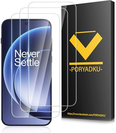 V-PORYADKU Für OnePlus 15 5G Panzer Schutz Glas (6,78 Zoll), 3 Stück Schutzfolie Glas, 9H Härte, Fingerabdruck kompatibel, HD Anti-Kratzen