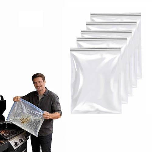 5 Pack Reusable Oven Rack Cleaning Bags - No Scrub Leak-Proof Cleaner Bags, Perfect for Home Kitchen Deep Cleaning & Holiday Oven Maintenance, Post-Cooking Care (70x50cm)
