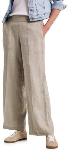 Street One Damen High Waist Wide Leg Hose aus Leinen 3716896