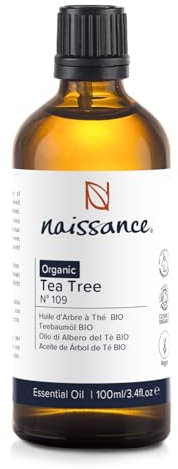 Naissance Organic Tea Tree Essential Oil (No. 109) 100ml - Pure, Natural, Certified Organic, Cruelty Free, Vegan & Undiluted - Use in Aromatherapy & Diffusers