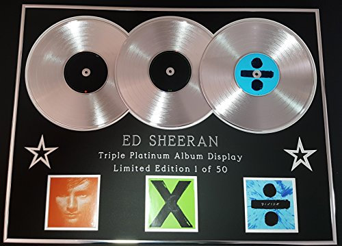ED SHEERAN/Dreifach-Platin Album anzeigen/Limitierte Edition/COA/+ X ÷