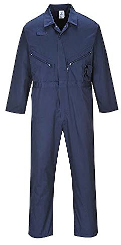 Portwest C813 Men's Liverpool Work Overalls Protective Boiler Suit Polycotton Coveralls Durable Workwear for Mechanics Warehouse Garages DIY Navy, 6X-Large