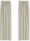 Deconovo Tende Oscuranti per Interni con Fettuccia, Termiche Isolanti – 3 Modi di Montaggio, per Camera da Letto e Soggiorno, 2 Pannelli 140x260 cm, Beige Chiaro, Certificato OEKO-TEX