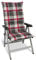 Beautissu Hochlehner Auflage Gartenstuhl 120x50 cm Polster Rot Kariert – 6cm Dicke Polsterauflage Bequem, rutschfest & UV-Lichtecht 5 – Stuhlkissen Sitzauflage Garten Terrasse Balkon – Sunny RK