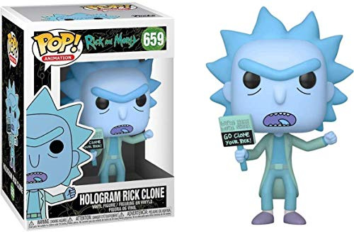 Funko Pop!. Animation: Rick Sanchez & Morty - Hologram Rick Sanchez Clone Collectible Figure - Collectable Vinyl Figure - Gift Idea - Official Merchandise - Toys for Kids & Adults - TV Fans