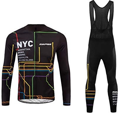 UGLY FROG 2025-2025 Funktions Fahrrad Winterbekleidung Herren Fahrrad Trikot Langarm Warmes with Fleece Rennrad Element Jersey/Bib Lange Hosen Anzüge