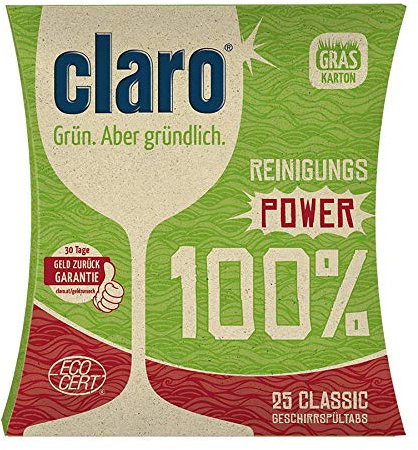 CLARO Geschirrspültabs Classic 400 g (100% Zero Waste)
