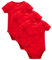 Kavkas Baby-Strampler, Kurzarm, für Neugeborene, weiche Baumwoll-Einteiler, Unterhemden, 3er Pack, 0–24 Monate, rot, 80