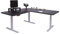 Mendler Eck-Schreibtisch HWC-D40, Computertisch elektrisch höhenverstellbar 178x178cm 84kg MVG - schwarz, grau