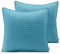 AmeliaHome 2 Kissenbezüge 45X45 cm blau grau Kissenhüllen Set Ultrasonic Steppung Polyester Softa