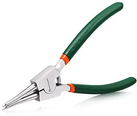 SPEEDWOX Alicates de anillo a presión de 7 pulgadas, alicates de anillo de retención de clip circular de precisión resistente