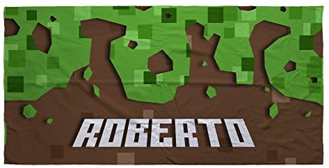 LolaPix Videospiel Strandtuch. Strandtuch mit Namen. Personalisiertes Strand Badetuch. Personalisierte Handtuch. Personalisierte Geschenke. Verschiedene Designs und Größen. Videospiel