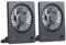 PEARL Reiseventilator: 2er-Set Kompakter Akku-Tisch- & Wandventilator, stufenlos einstellbar (Ventilatoren Akku, Tischventilator Akku, Ventilator Camping)