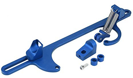 Throttle Cable Bracket, for 4150 & 4160 Series Carburetor Adjustable Aluminum Throttle Cable Mounting Bracket(Blue)