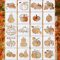 20 Stück Herbstblatt-Schablonen Herbst Kürbis Vorlagen Wiederverwendbare Bastelschablonen Kunststoff Malerei Ernte Schablone für Handwerk DIY Stoff Leinwand Wand Ahornblatt Kürbis Malerei