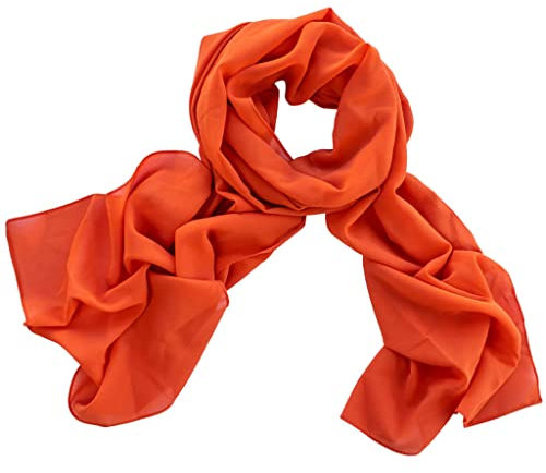 DOLCE ABBRACCIO by RiemTEX Damen Schal Tuch Stola elegante Schals und Tücher Verona aus Chiffon (Terracotta)
