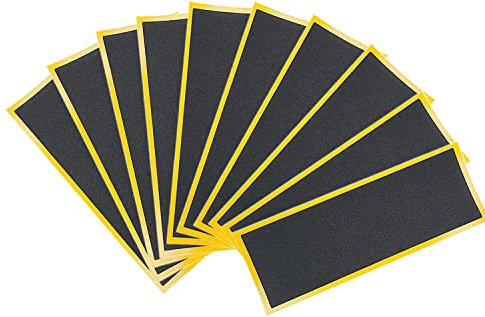 SPITBOARDS Uncut Shape Fingerboard Foam Grip Tape 110 x 38 mm (1 mm Thick) 10 Pieces for Finger Skate Grip Tape Cellular Rubber Foam Rubber Black