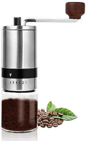 FAEFTY Kaffeemühle Manuell Coffee Grinder Mit Keramikmahlwerk Verstellbarer Mahlgrad
