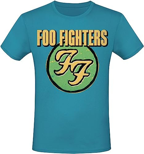 Foo Fighters Logo Männer T-Shirt blau L 100% Baumwolle Band-Merch, Bands, Nachhaltigkeit