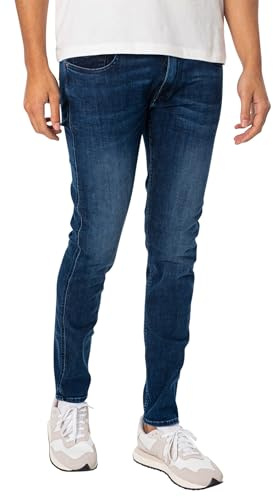 Replay Herren Jeans Anbass Slim-Fit mit Power Stretch, Medium Blue 009 (Blau), 30W / 32L