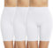 Memoryee 3 Pack Radlerhose Damen Boxershorts Unter Kleid Rock Anti Scheuern Unterhosen Kurze Leggings Panties für Unterwäsche und Yoga/White-3Pack/S